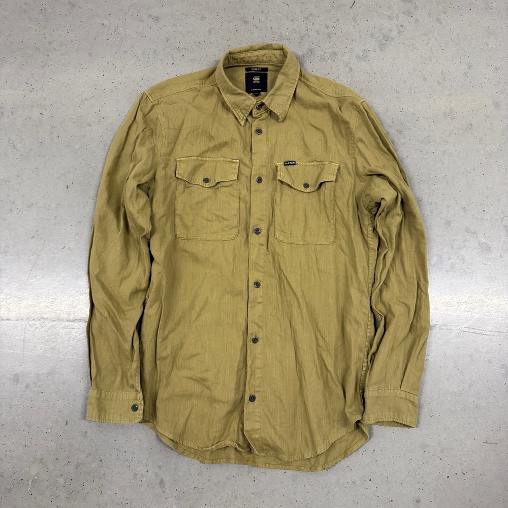 G-Star Raw Khaki Denim Button-Up Shirt